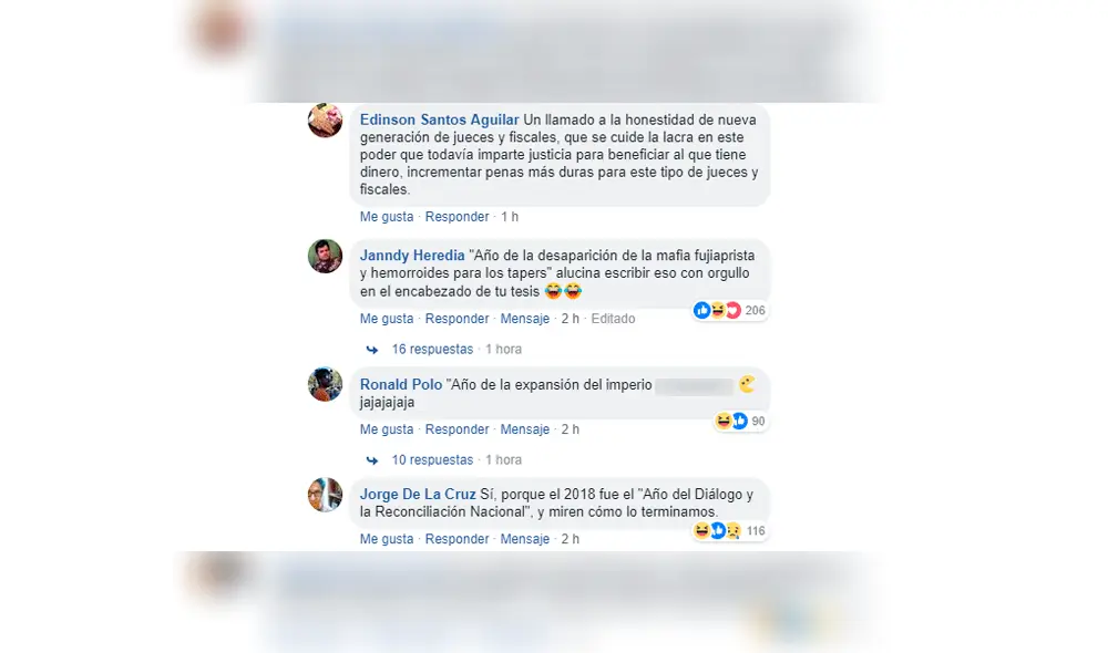 Vía Facebook: así reaccionaron los peruanos sobre el 'Año de la lucha contra la corrupción y la impunidad'