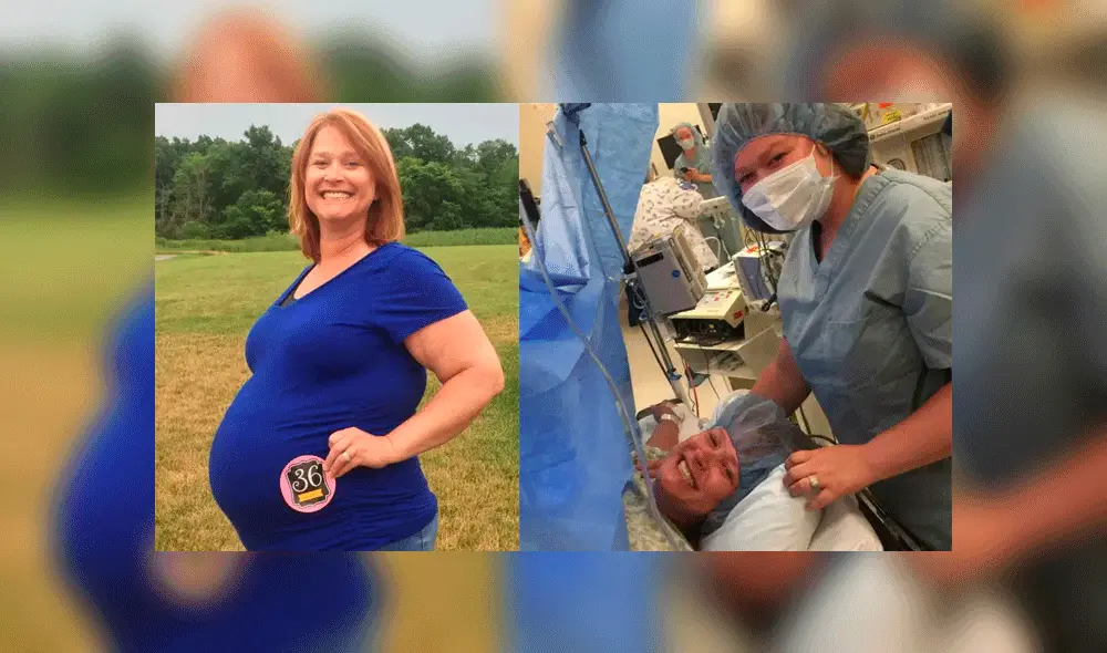 Sheila Gump llevó a los hijos de su hija en su vientre y fue acompañada por ella durante el proceso. Foto: composición / The Sun.