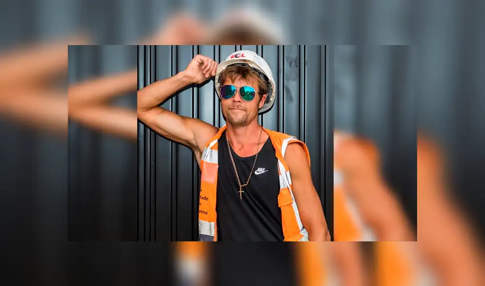 En Facebook, unas fotografías demostraron el parecido físico de un obrero de construcción con el actor Brad Pitt.