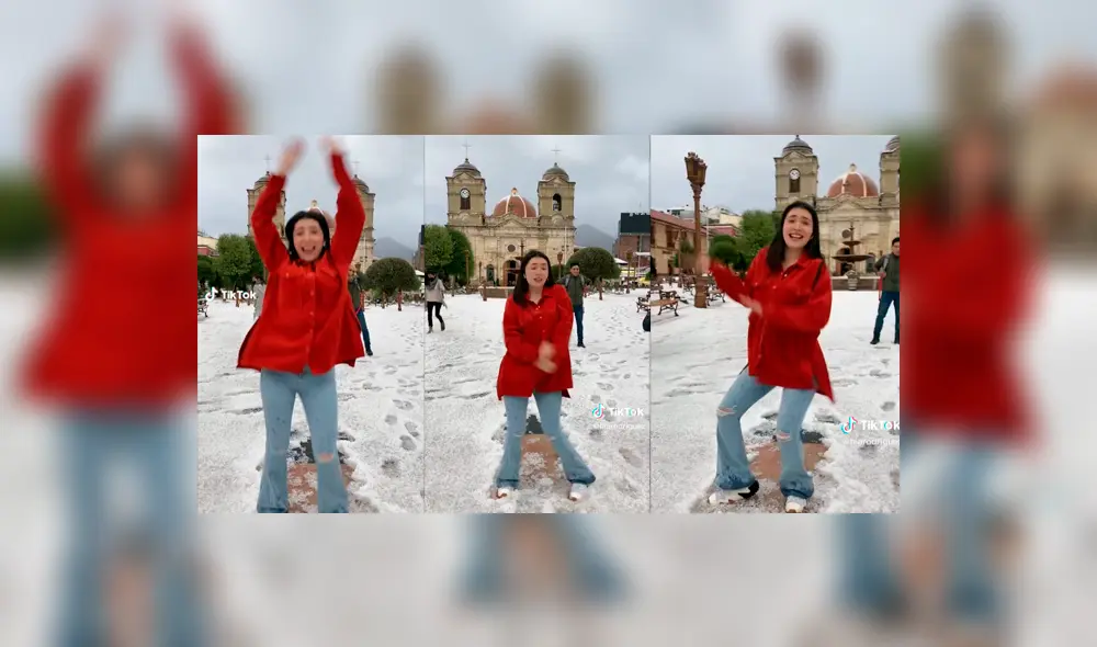 "Los pasos prohibidos" Joven huancaína baila tras granizada y escena se vuelve viral. Foto: composición LR "Los pasos prohibidos" Joven huancaína baila tras granizada y escena se vuelve viral. Foto: composición LR