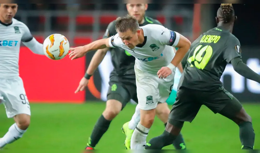 Krasnodar, con Cueva de titular, remontó y ganó a Standard Lieja por la Europa League [RESUMEN]