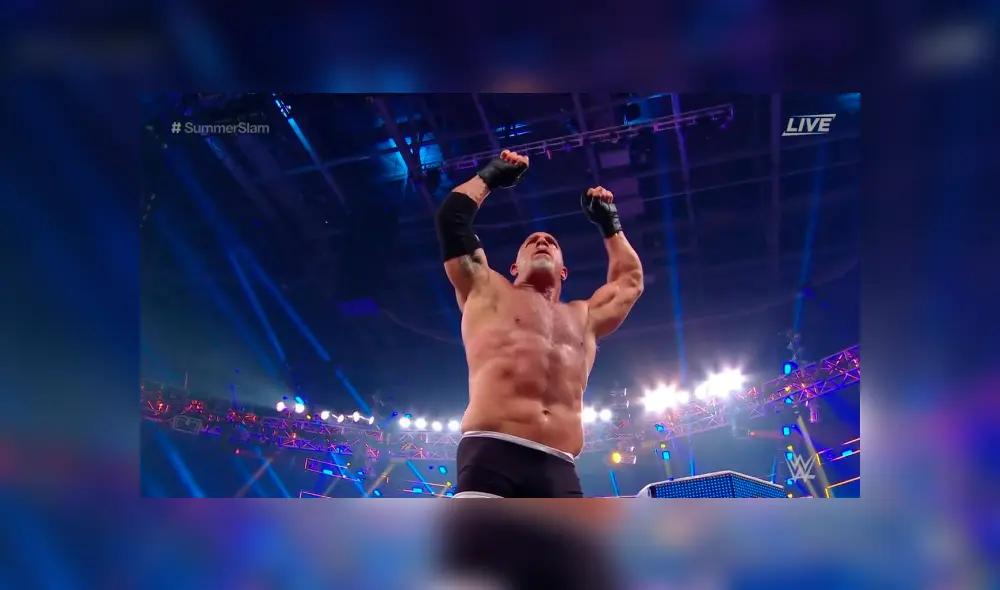 Goldberg vino y venció a Dolph Ziggler en apenas tres minutos. Créditos: WWE