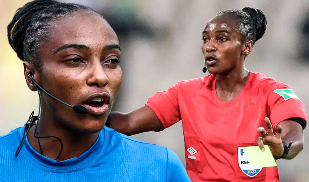 Salima Mukansanga comenzó a arbitrar siendo muy joven en Ruanda. Foto: composición LR/AFP Salima Mukansanga comenzó a arbitrar siendo muy joven en Ruanda. Foto: composición LR/AFP