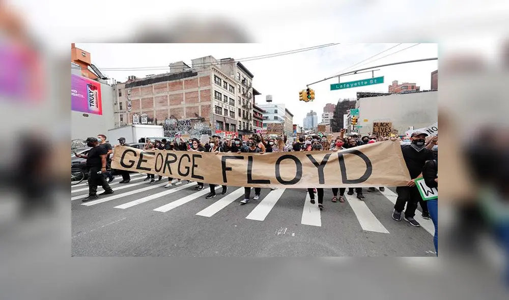 Protesta de este martes 2 de junio en Nueva York por la muerte de George Floyd. Foto: EFE Protesta de este martes 2 de junio en Nueva York por la muerte de George Floyd. Foto: EFE