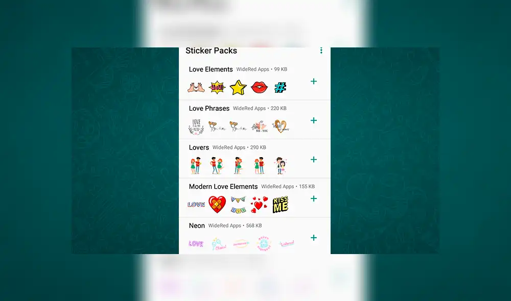 Vía WhatsApp: El servicio ya posee stickers por ‘San Valentín’ y así puedes obtenerlos [FOTOS]