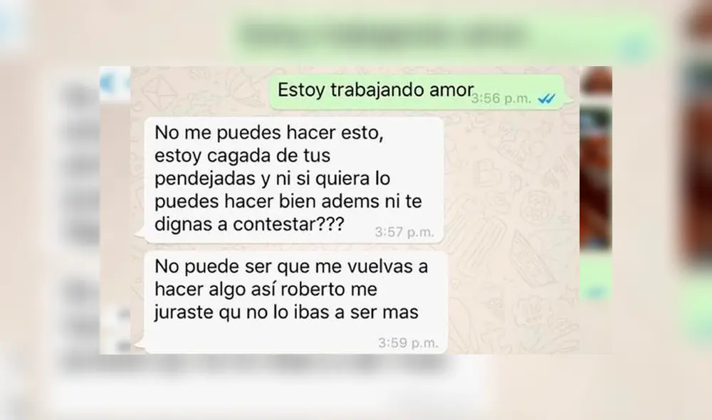 WhatsApp: recibe por error fotos de la amante del esposo y reacciona así [FOTOS]