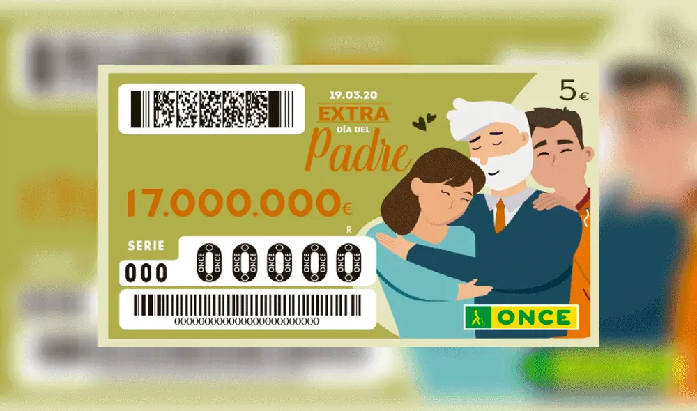 Cupón del Sorteo Extraordinario del Día del Padre de la ONCE.