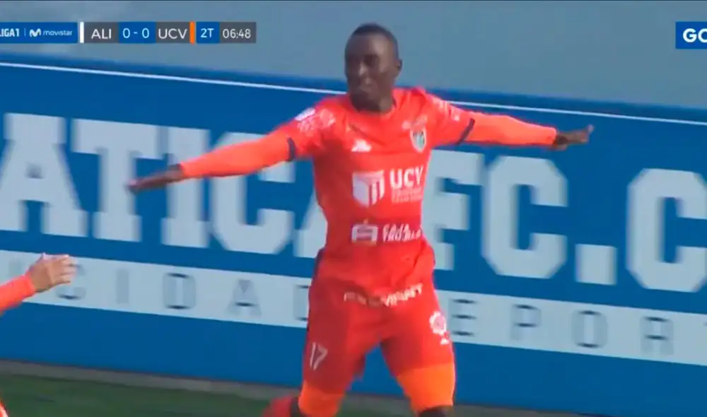 Gol de Yorleys Mena en el Alianza Lima vs. César Vallejo. Captura Gol Péru Gol de Yorleys Mena en el Alianza Lima vs. César Vallejo. Captura Gol Péru