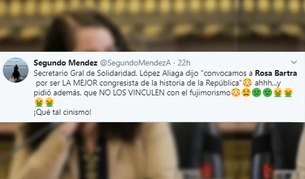 “Rosa Bartra es la mejor congresista en la historia de la República”: frase genera polémica