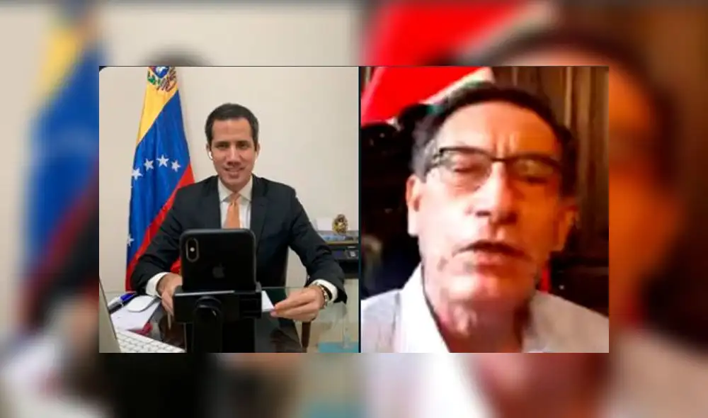 Juan Guaidó y Martín Vizcarra. Foto: captura de pantalla. Juan Guaidó y Martín Vizcarra. Foto: captura de pantalla.
