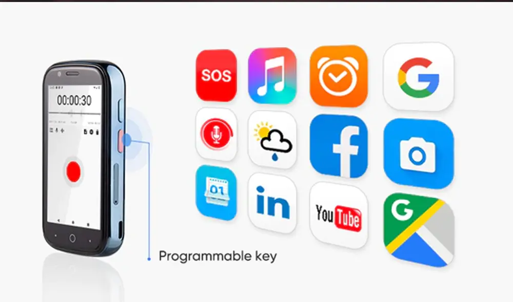 El Jelly 2 posee un botón de acceso directo personalizable. | Foto: Kickstarter El Jelly 2 posee un botón de acceso directo personalizable. | Foto: Kickstarter