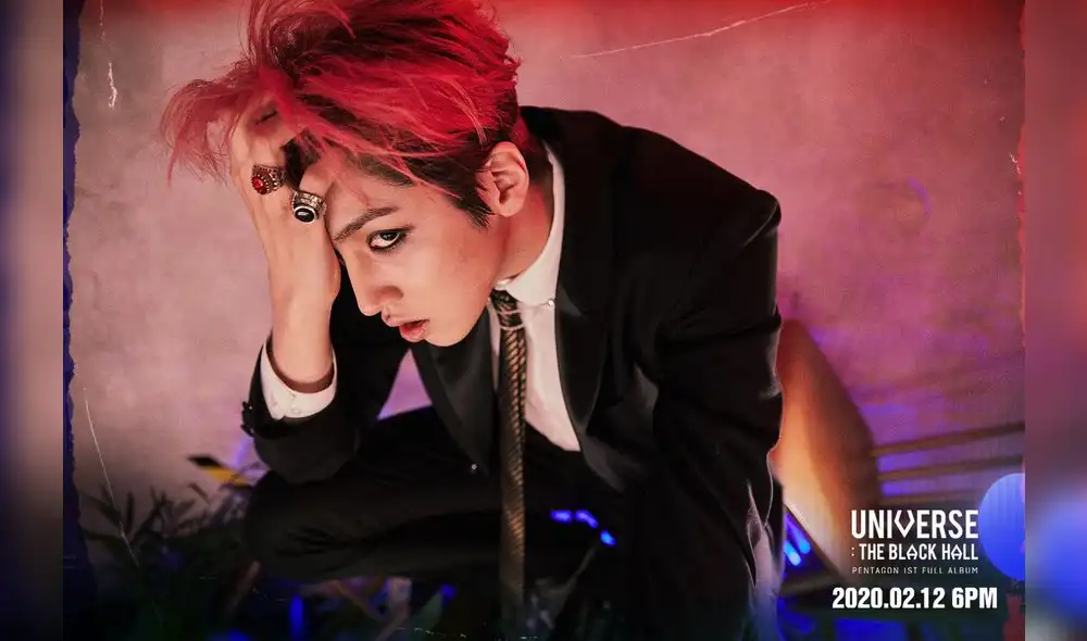 PENTAGON: segundo teaser photo concept para “Universe: The Black Hall”. En la imagen: WOOSEOK.