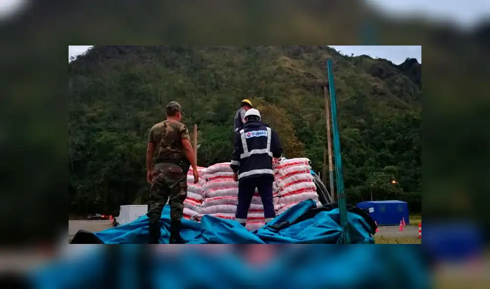 Incautan cemento y sal que iba a ser utilizado para procesar hoja de coca. Créditos: Difusión.