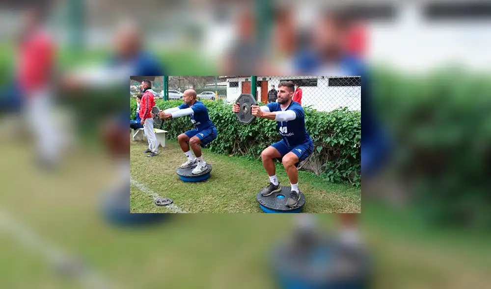 Salazar y Pizzorno realizan trabajos fisicos en La Rinconada (Foto: Prensa Cienciano)