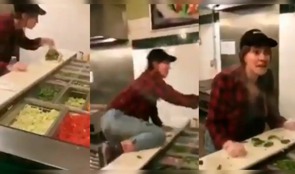 YouTube: Trabajadora de fast food escupe en hamburguesa del cliente y pasa esto [VIDEO]