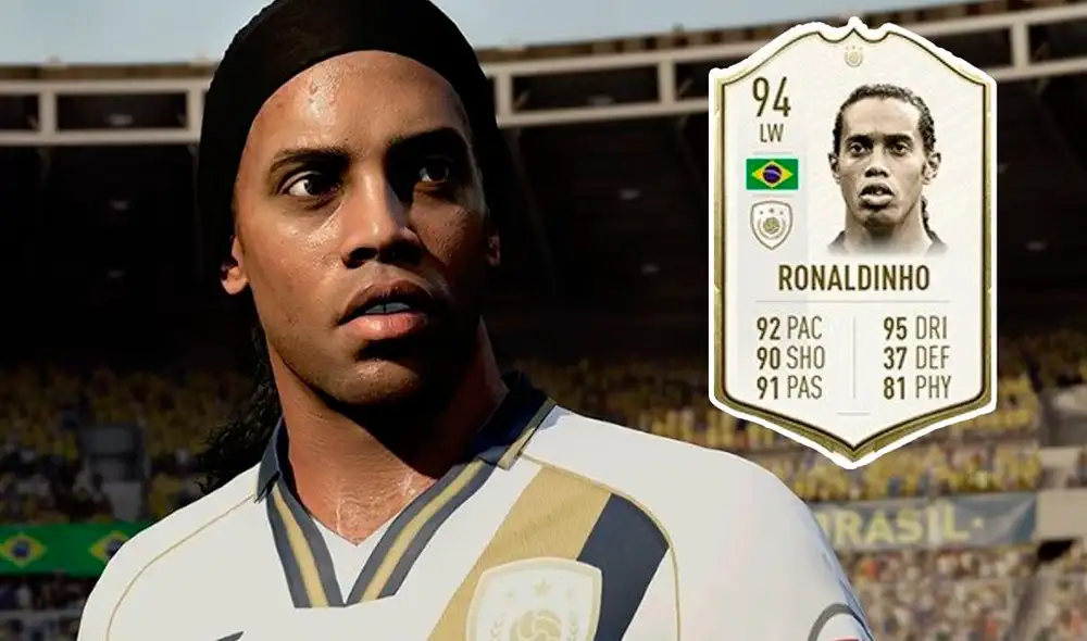 Ronaldinho aparece en el modo Ultimate Team en FIFA 20. Foto: Internet