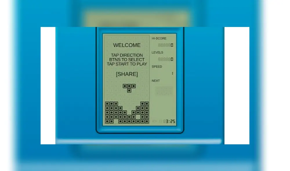 El juego de Tetris de la Brick Game. Foto: Captura. El juego de Tetris de la Brick Game. Foto: Captura.