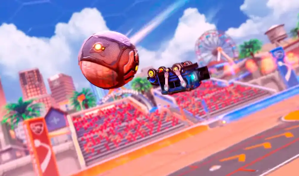 El bus de Fortnite llega a los estadios de Rocket League. Foto: Fortnite.