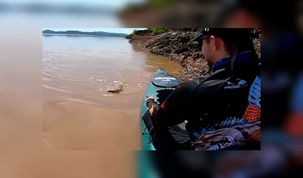 Un hombre de Brasil atrapó a extraño pez que ha sorprendido a miles en YouTube.