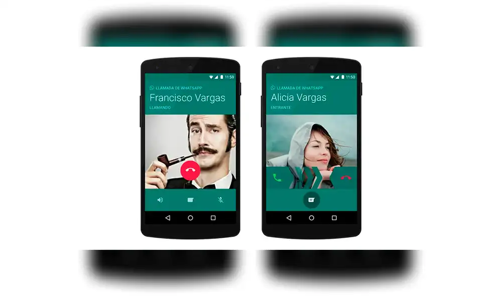 Llamada de voz WhatsApp.