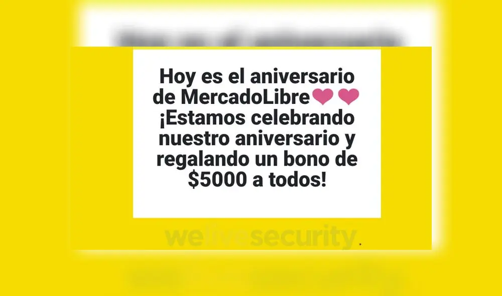 Nueva estafa cibernética a través de WhatsApp promete cupón gratuito de Mercado Libre.