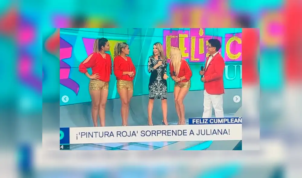 Juliana Oxenford recibió tremenda sorpresa en vivo por su cumpleaños [VIDEO]