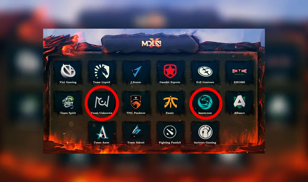 Estos son las partidas de beastcoast y Team Unknown.
