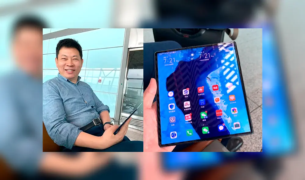 CEO de Huawei fue captado con lo que sería la nueva versión del Mate X. CEO de Huawei fue captado con lo que sería la nueva versión del Mate X.