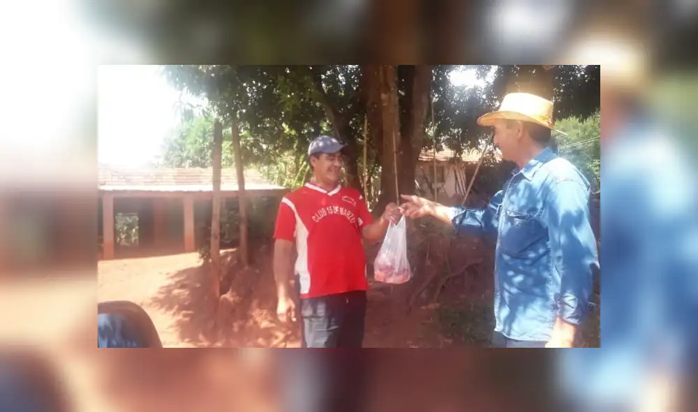 Lo que debía ser una fiesta, se convirtió en un acto de generosidad por parte del agricultor. (Foto: captura)
