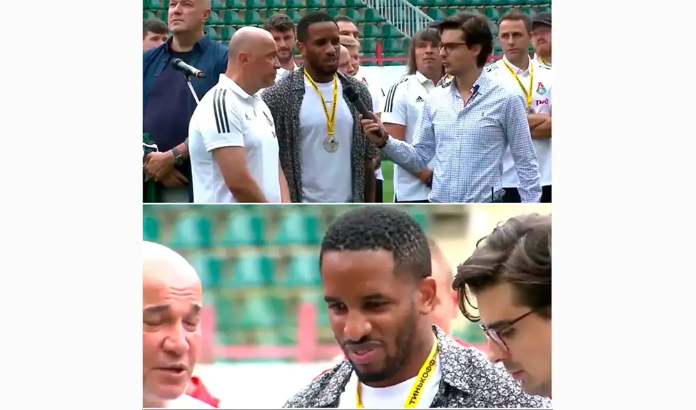 Jefferson Farfán es despedido como un rey en Lokomotiv Moscú. Captura video Lokomotiv