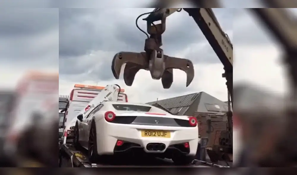 YouTube: Millonario ve cómo destruyen su Ferrari y tiene esta reacción [VIDEO]