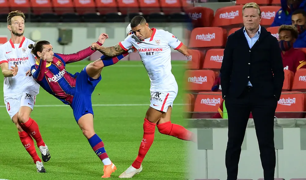 FC Barcelona empató 1-1 ante el Sevilla por LaLiga Santander desde el Estadio Camp Nou. Foto: AFP/Composición La Repúbica.