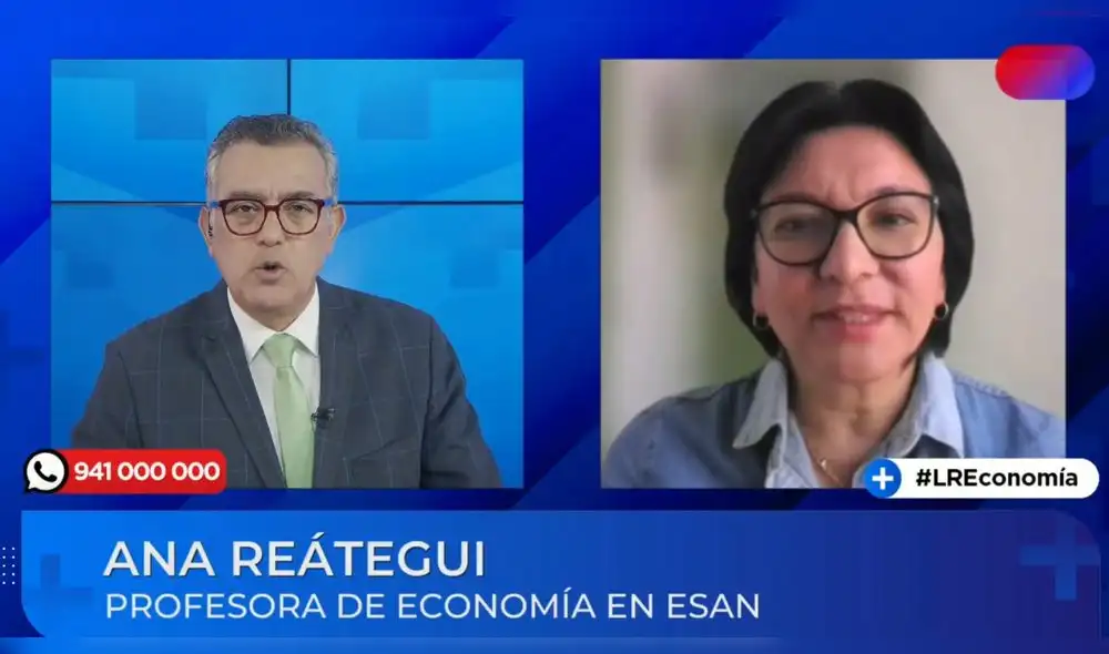 Rumi Cevallos entrevista a la economista Ana Reátegui, profesora de la Universidad ESAN. Foto: Captura.