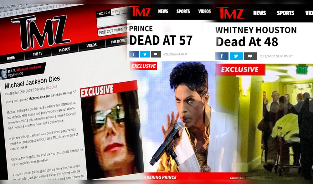 TMZ, portal que lanza primicias de muertes celebridades y polémicos personajes TMZ, portal que lanza primicias de muertes celebridades y polémicos personajes