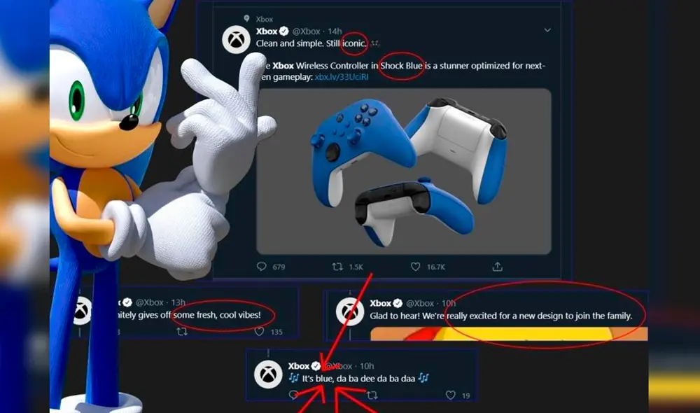 Xbox anuncia nuevos mandos de Xbox Series X y Xbox Series X con mensaje oculto de Sonic. Foto: @KamatsuKyoto. Xbox anuncia nuevos mandos de Xbox Series X y Xbox Series X con mensaje oculto de Sonic. Foto: @KamatsuKyoto.