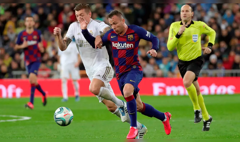 Real Madrid vs Barcelona: Toni Kroos le marcó el pase a Vinícius Jr. en el Santiago Bernabéu.