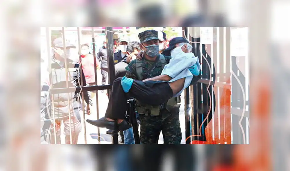 Infante de la Marina de Guerra del Perú ayudó a anciano.