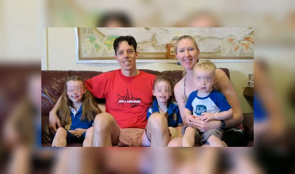 Pete y Amy junto a sus tres hijos. Foto: The Sun. Pete y Amy junto a sus tres hijos. Foto: The Sun.