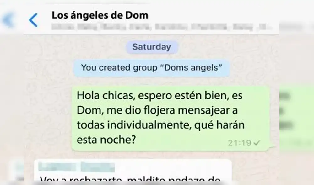 WhatsApp Viral: Se embriaga y luego se insinúa a 52 chicas en chat grupal [FOTOS]