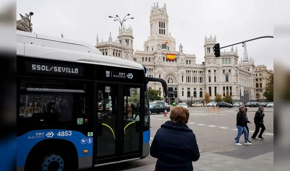 Buses Madrid España Foto: EFE
