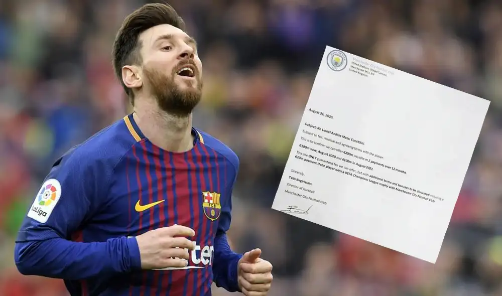 Supuesta oferta de Manchester City a Lionel Messi. | Foto: AFP - Redes sociales Supuesta oferta de Manchester City a Lionel Messi. | Foto: AFP - Redes sociales