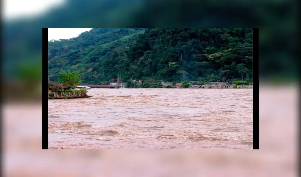Río Perené incrementa su caudal por lluvias presentadas en selva central