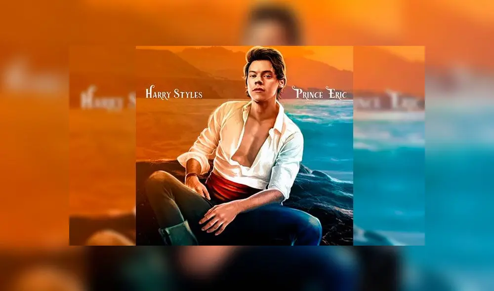 Fanáticos le hacen divertidos memes a Harry Styles como el príncipe Eric. Créditos: Twitter /@carlosgzz003