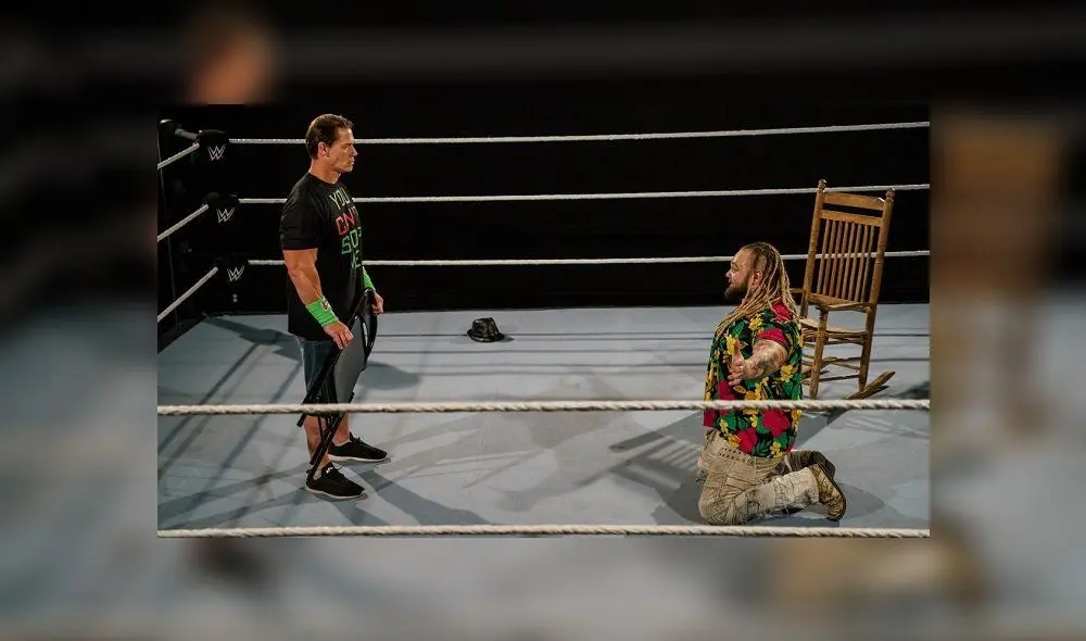 Wyatt recordando su lucha con Cena en Wrestlemania XXX.