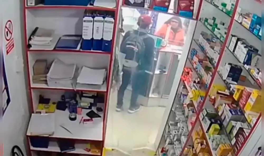 El ladrón se llevó dinero y medicamentos. (Foto: Captura video)