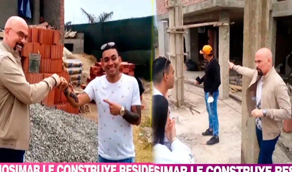 Se difundieron imágenes de cómo va la construcción de la casa de playa del artista. Foto: capturas América TV