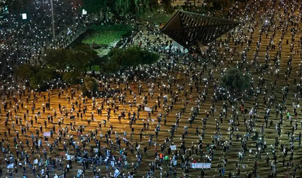 israel tel aviv manifestaciones coronavirus