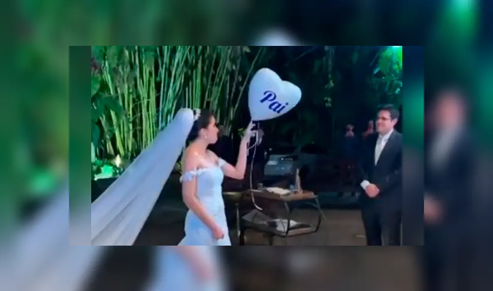 Novia rinde homenaje a su padre muerto y hace conmovedora entrada a su boda [VIDEO] 