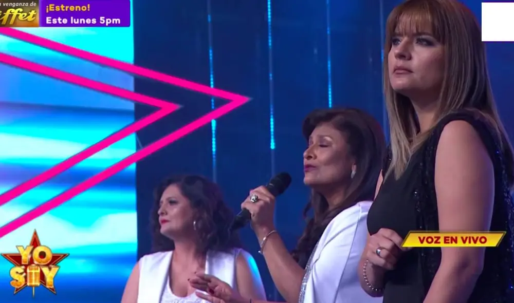 A pesar que fueron enviadas a la noche de eliminación, las imitadoras sorprendieron a los jurados al cantar “Matándome suavemente”. Foto: Captura de Latina