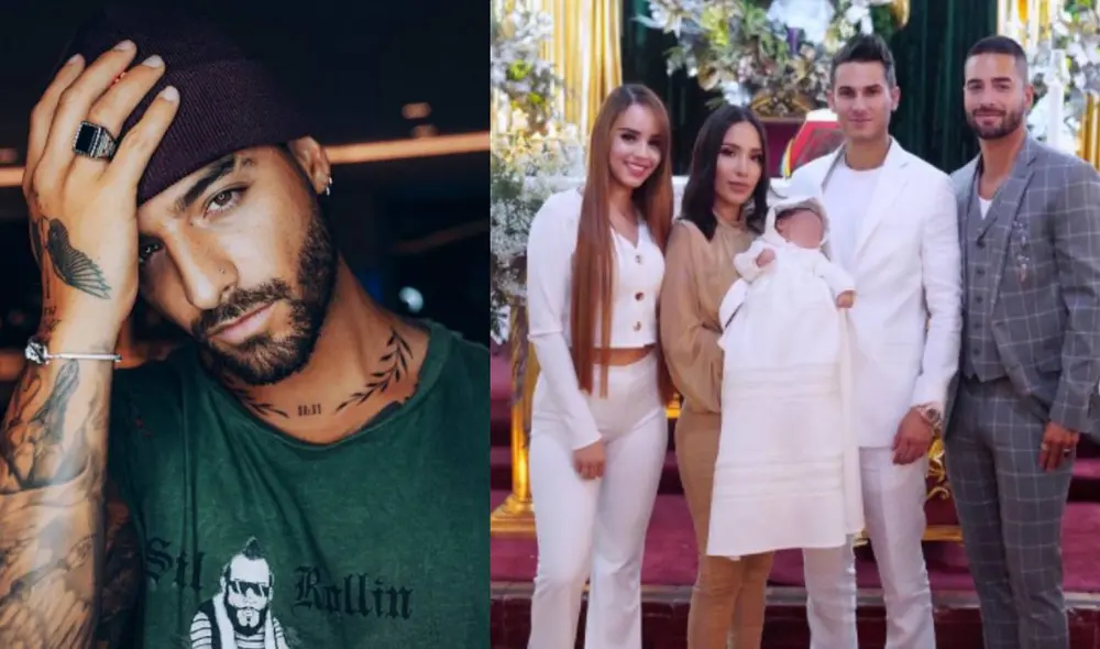 Maluma sorprendió a sus seguidores al aparecer en la ceremonia del bautismo